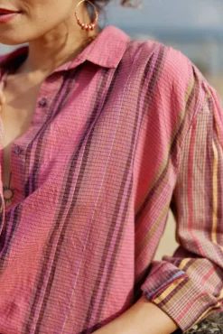 LA PETITE ÉTOILE Blouses & Chemisiers|Blouse Belane Rose Raye