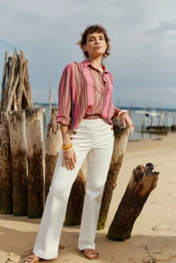 LA PETITE ÉTOILE Blouses & Chemisiers|Blouse Belane Rose Raye