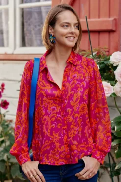 LA PETITE ÉTOILE Blouses & Chemisiers|Blouse Joao Rose/Orange