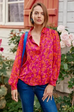 LA PETITE ÉTOILE Blouses & Chemisiers|Blouse Joao Rose/Orange