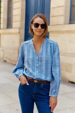 LA PETITE ÉTOILE Blouses & Chemisiers|Blouse Kiera Bleu