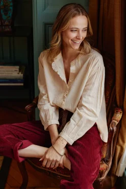 LA PETITE ÉTOILE Blouses & Chemisiers|Blouse Lonia Poudre Raye
