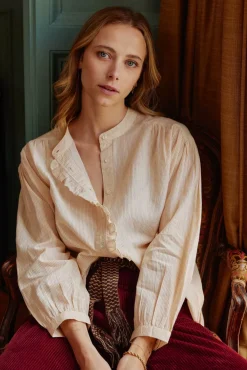 LA PETITE ÉTOILE Blouses & Chemisiers|Blouse Lonia Poudre Raye