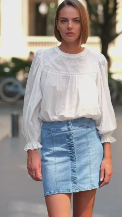 LA PETITE ÉTOILE Blouses & Chemisiers|Blouse Mireille Ecru