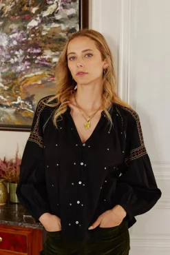 LA PETITE ÉTOILE Blouses & Chemisiers|Blouse Sloane Noir