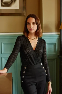 LA PETITE ÉTOILE Tops|Body Izara Noir