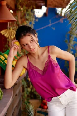 LA PETITE ÉTOILE Tops|Caraco Elonore Fushia