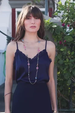 LA PETITE ÉTOILE Tops|Caraco Oralia Marine