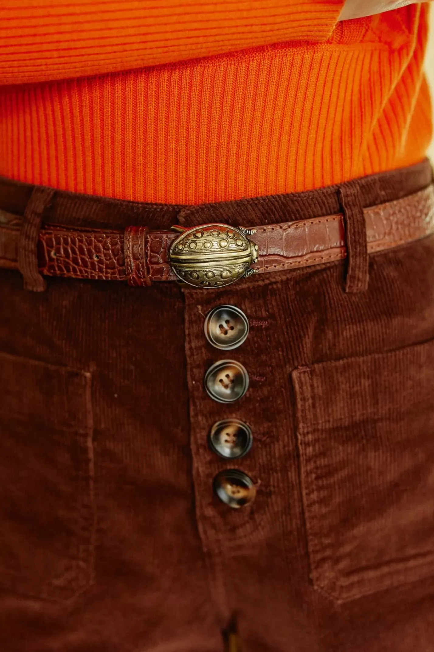 LA PETITE ÉTOILE Accessoires|Ceinture Coccinelle Marron