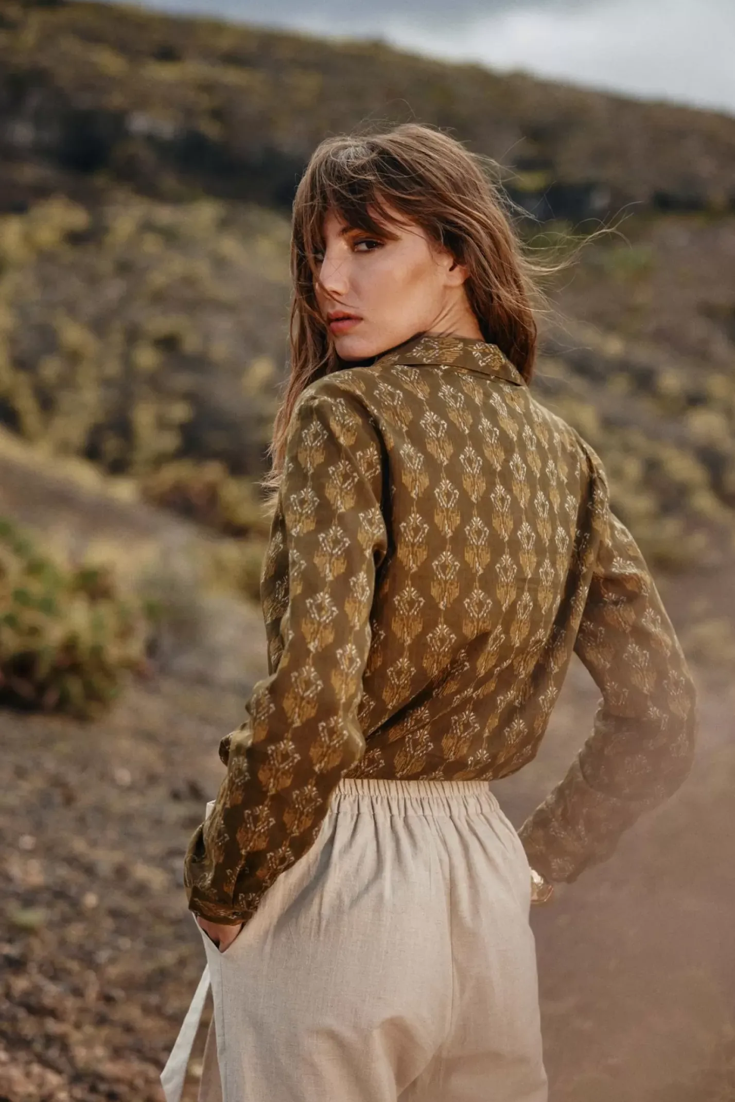 LA PETITE ÉTOILE Blouses & Chemisiers|Chemise Malak Kaki
