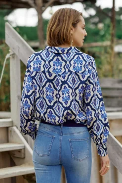 LA PETITE ÉTOILE Blouses & Chemisiers|Chemise Sanda Bleu