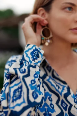 LA PETITE ÉTOILE Blouses & Chemisiers|Chemise Sanda Bleu