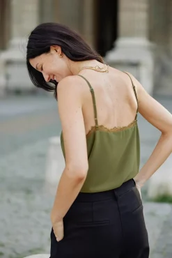LA PETITE ÉTOILE Tops|Debardeur Anika Kaki