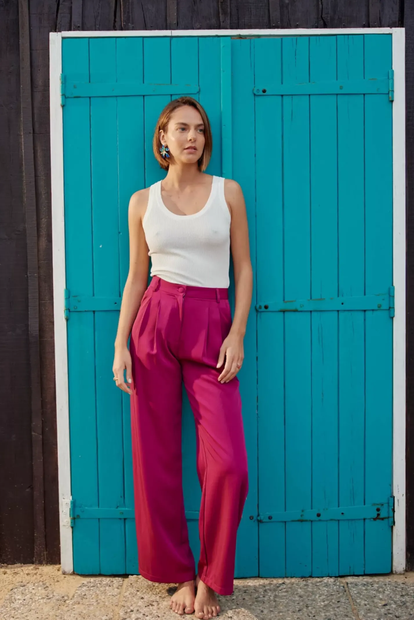 LA PETITE ÉTOILE Tops|Debardeur Lorano Ecru