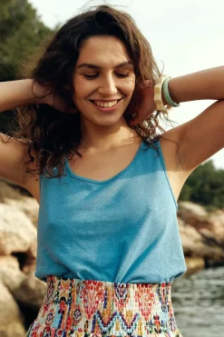 LA PETITE ÉTOILE Tops|Debardeur Matilda Bleu