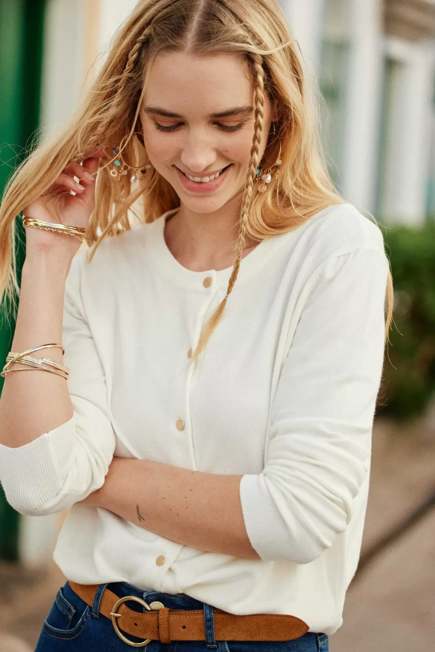 LA PETITE ÉTOILE Mailles|Gilet Elsaa Ecru
