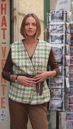 LA PETITE ÉTOILE Manteaux & Vestes|Gilet Gifur Pied De Poule