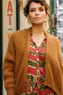 LA PETITE ÉTOILE Mailles|Gilet Monifa Marron