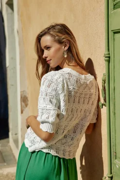 LA PETITE ÉTOILE Mailles|Gilet Rowena Blanc