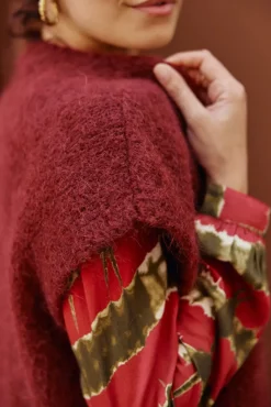 LA PETITE ÉTOILE Mailles|Gilet Sade Framboise