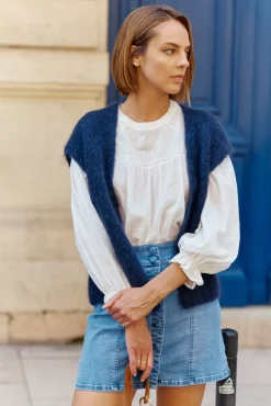 LA PETITE ÉTOILE Mailles|Gilet Sade Marine