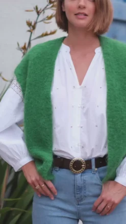 LA PETITE ÉTOILE Mailles|Gilet Sade Vert