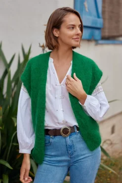 LA PETITE ÉTOILE Mailles|Gilet Sade Vert