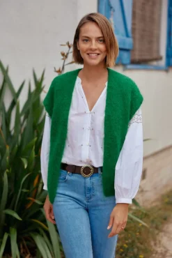 LA PETITE ÉTOILE Mailles|Gilet Sade Vert