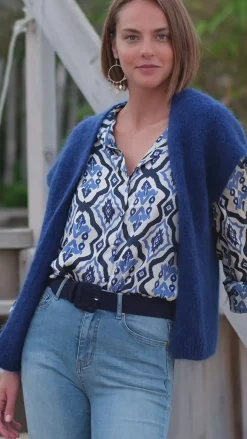 LA PETITE ÉTOILE Mailles|Gilet Sade Bleu