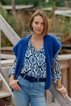 LA PETITE ÉTOILE Mailles|Gilet Sade Bleu