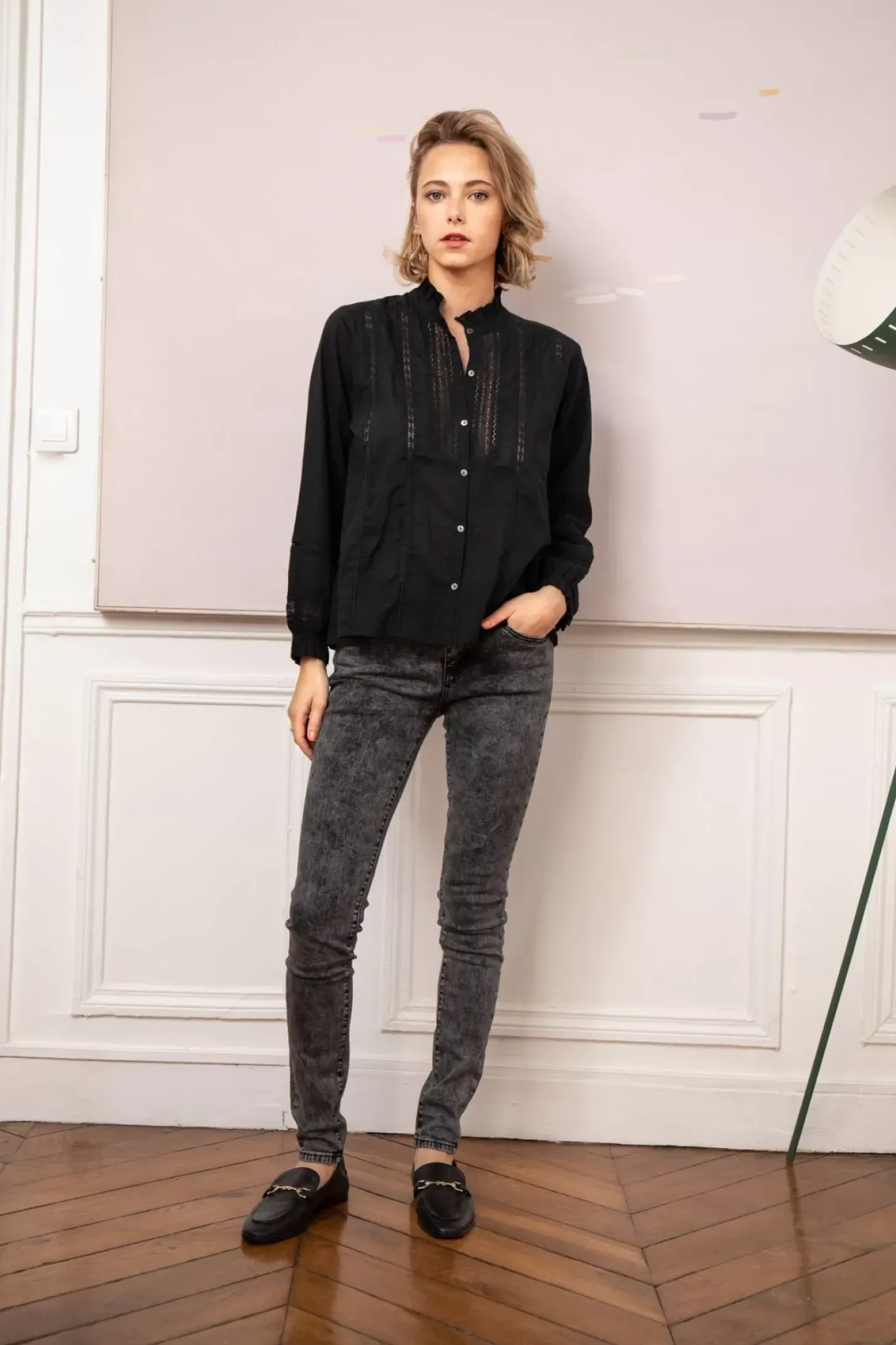LA PETITE ÉTOILE Pantalons & Jeans|Jeans Maude Gris