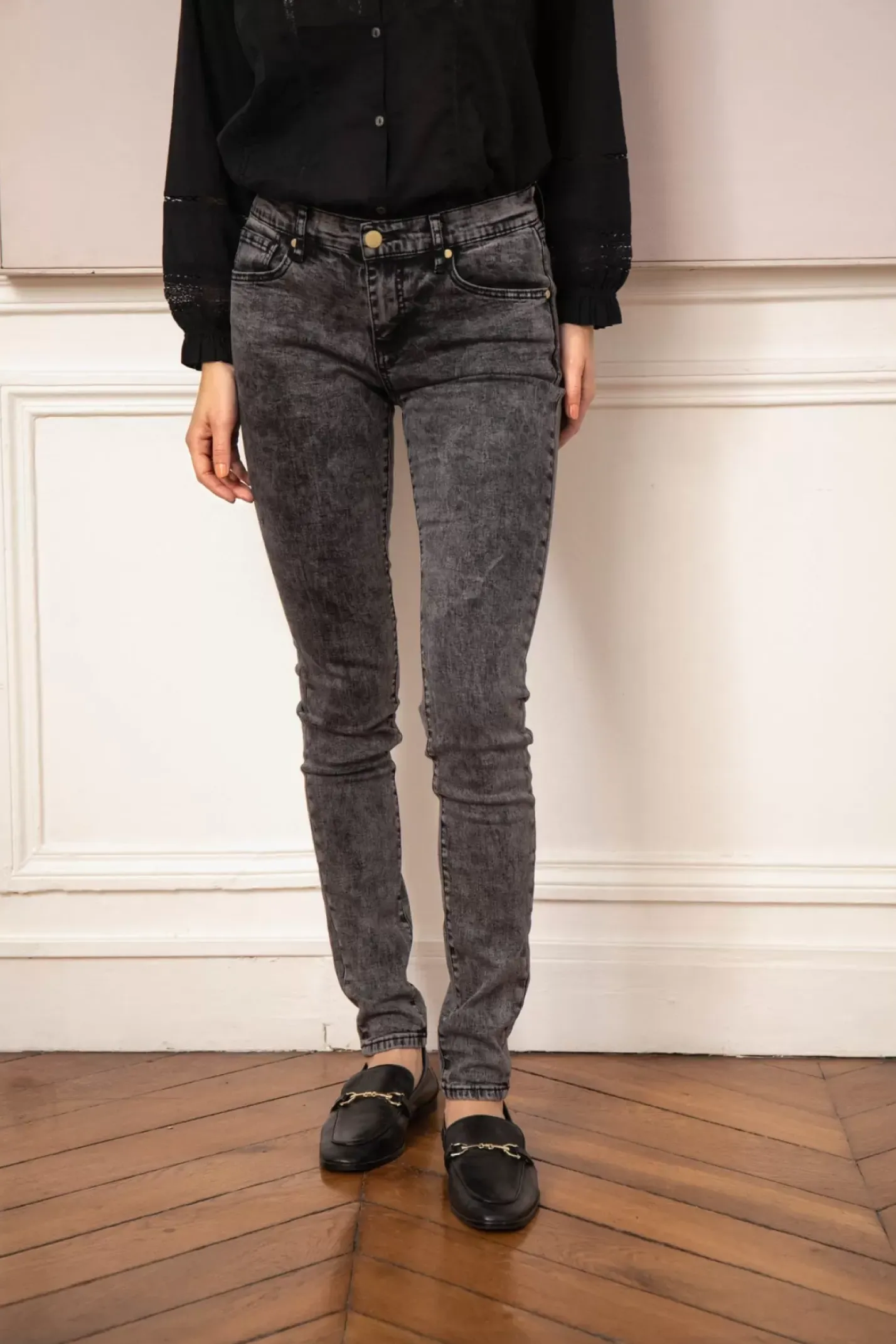 LA PETITE ÉTOILE Pantalons & Jeans|Jeans Maude Gris