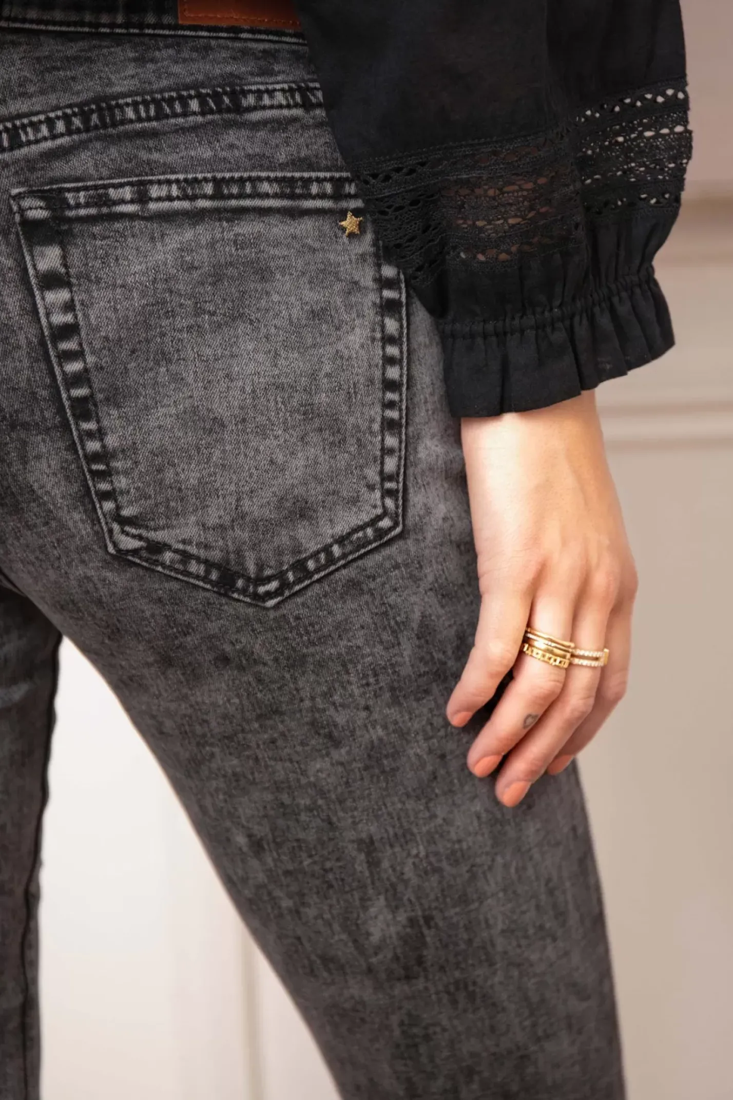 LA PETITE ÉTOILE Pantalons & Jeans|Jeans Maude Gris