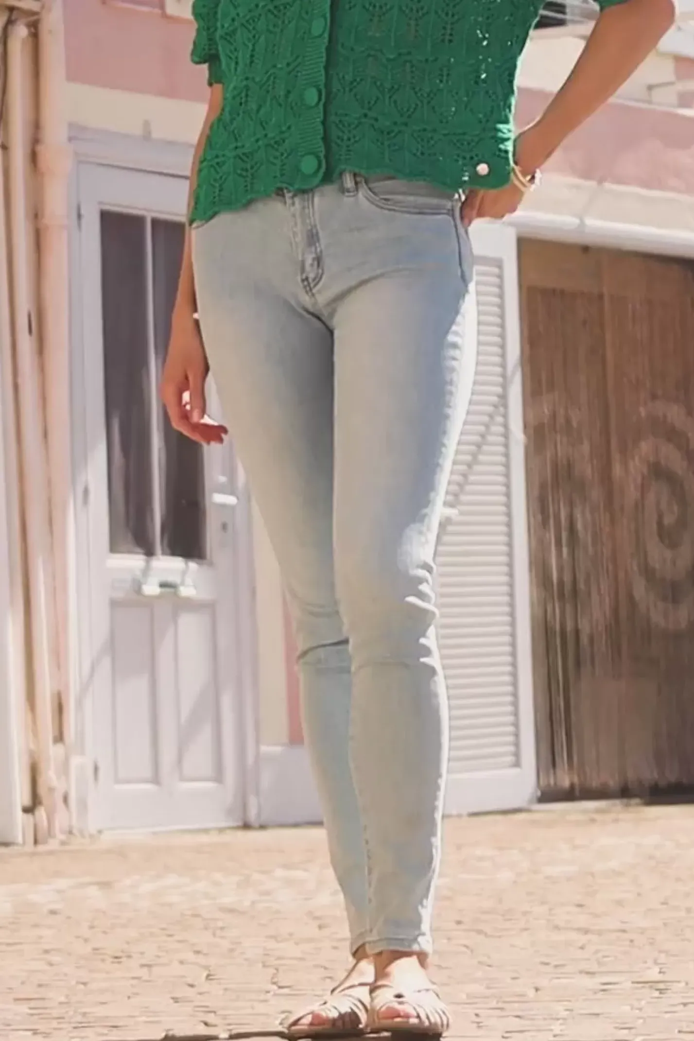 LA PETITE ÉTOILE Pantalons & Jeans|Jeans Maude B Bleach