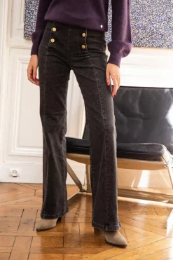 LA PETITE ÉTOILE Pantalons & Jeans|Jeans Paula G Gris
