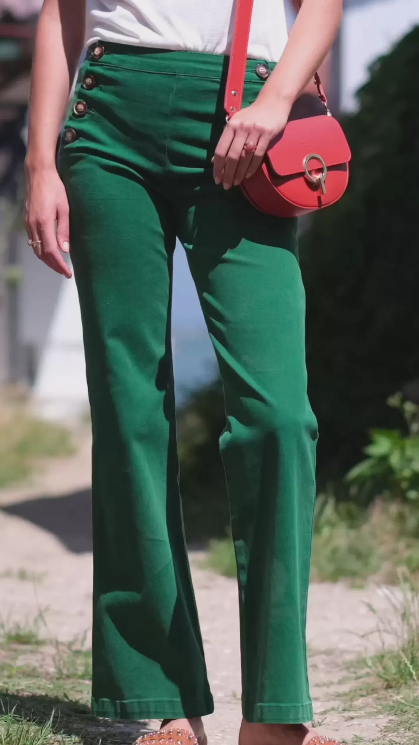 LA PETITE ÉTOILE Pantalons & Jeans|Jeans Paulie Vert
