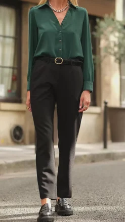 LA PETITE ÉTOILE Pantalons & Jeans|Pantalon Aris Noir