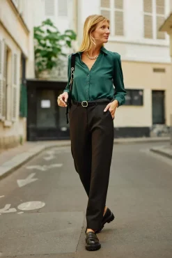LA PETITE ÉTOILE Pantalons & Jeans|Pantalon Aris Noir