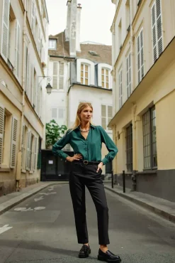 LA PETITE ÉTOILE Pantalons & Jeans|Pantalon Aris Noir