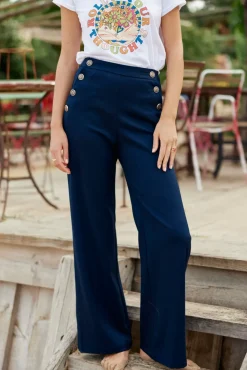 LA PETITE ÉTOILE Pantalons & Jeans|Pantalon Cady Marine
