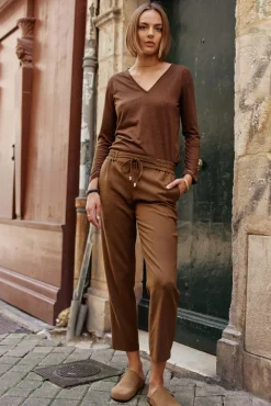 LA PETITE ÉTOILE Pantalons & Jeans|Pantalon Karama Tabac