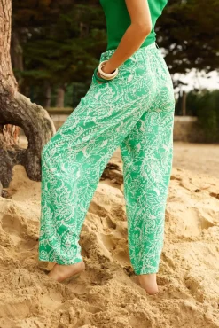 LA PETITE ÉTOILE Pantalons & Jeans|Pantalon Lemaa Vert/Ecru