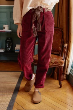 LA PETITE ÉTOILE Pantalons & Jeans|Pantalon Marisol Framboise Cuite