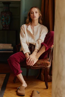 LA PETITE ÉTOILE Pantalons & Jeans|Pantalon Marisol Framboise Cuite