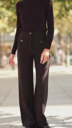 LA PETITE ÉTOILE Pantalons & Jeans|Pantalon Oxine Noir