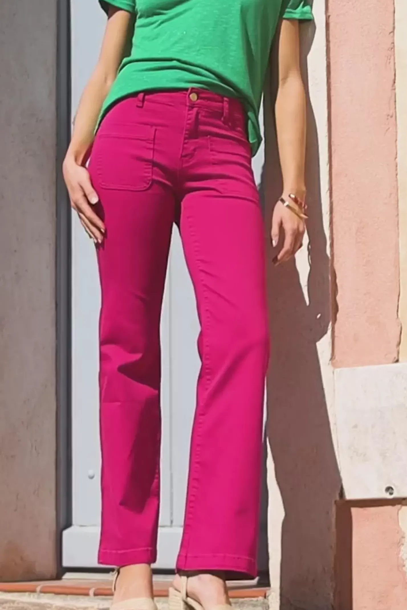 LA PETITE ÉTOILE Pantalons & Jeans|Pantalon Sonny T Fuchsia