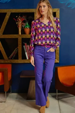 LA PETITE ÉTOILE Pantalons & Jeans|Pantalon Sonny T Violet