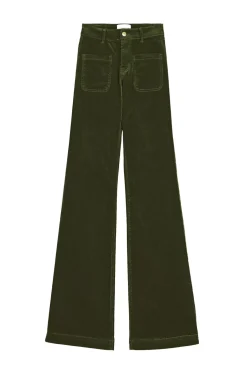 LA PETITE ÉTOILE Pantalons & Jeans|Pantalon Sonny Velours Vert Fonce