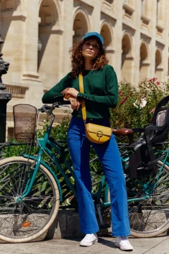 LA PETITE ÉTOILE Pantalons & Jeans|Pantalon Sonny Velours Bleu