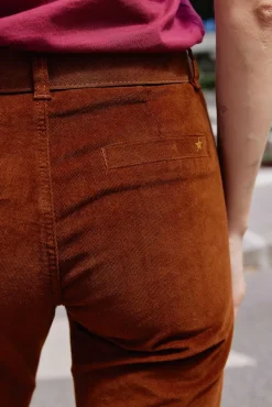 LA PETITE ÉTOILE Pantalons & Jeans|Pantalon Sonny Velours Marron